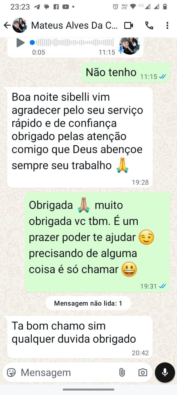 Cliente satisfeito após abertura de registro